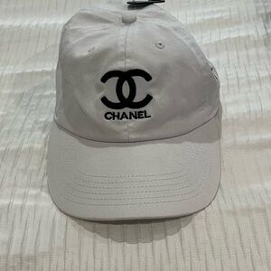 CC Classic White Cap with Black Logo ADJUSTABLE ONE SIZE